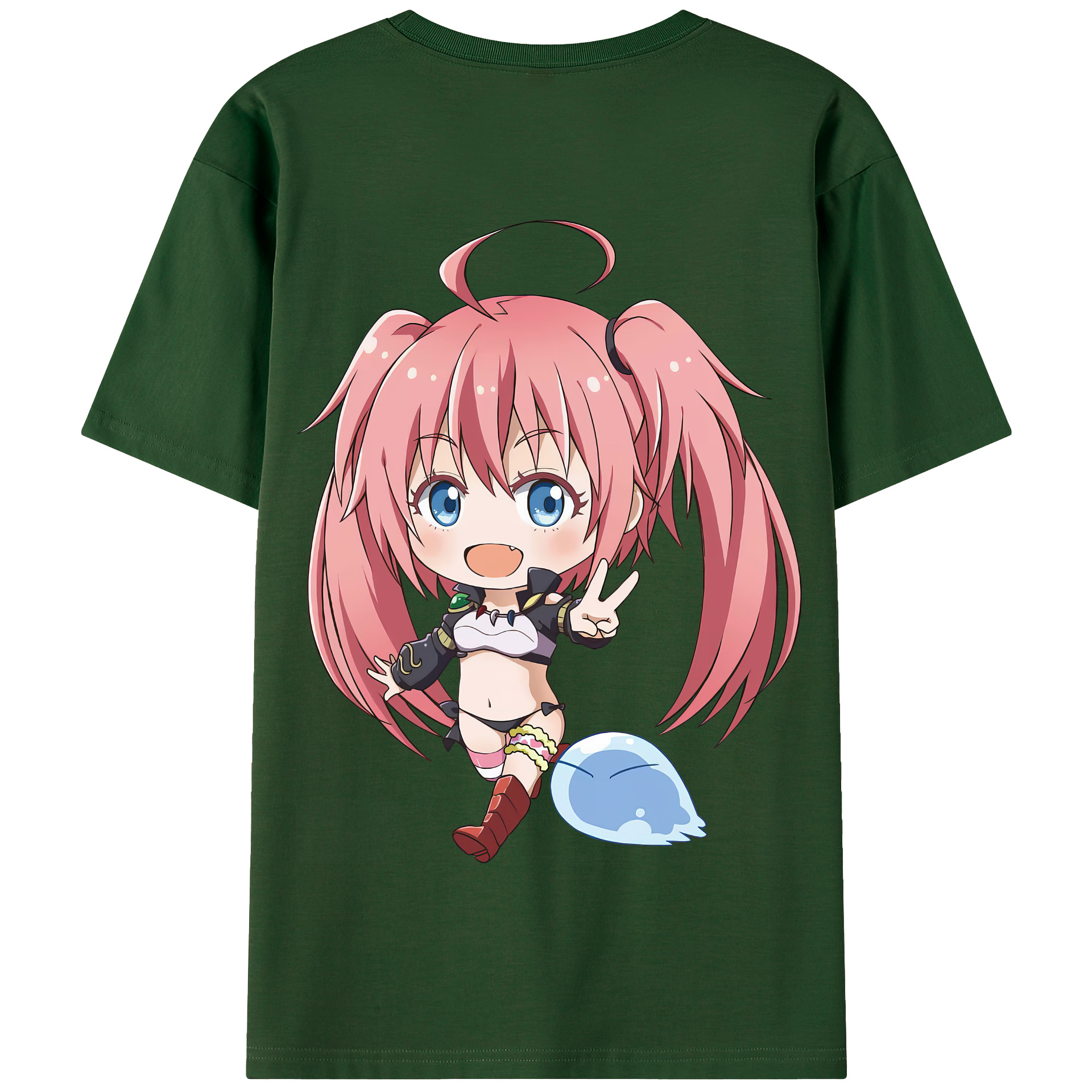 （画像用） 転スラ Regarding Reincarnated to Slime 綿100％半袖Tシャツ（背面プリント）